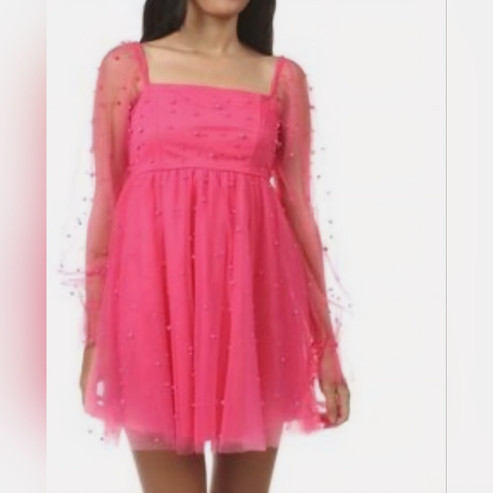 Pink Dress With Pearls